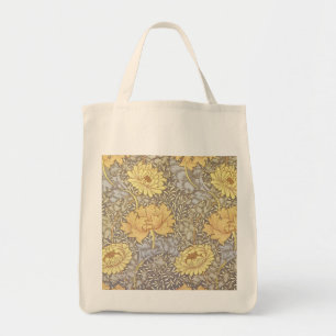 William Morris Chrysanthemum Mum Flowers Tote Bag