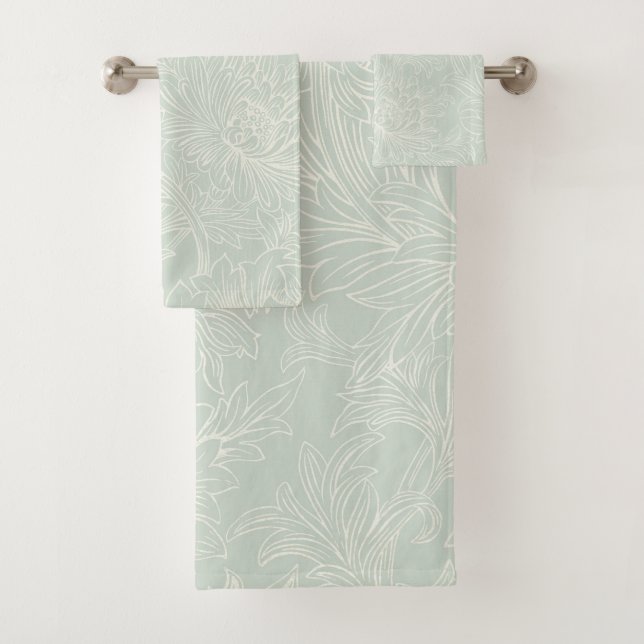 William Morris Chrysanthemum Pattern Bath Towel Se (Insitu)