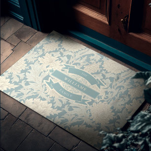 William Morris Chrysanthemum Pattern Doormat