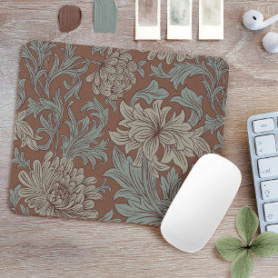 William Morris Chrysanthemum Pattern Mouse Pad
