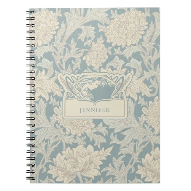 William Morris Chrysanthemum Pattern Notebook (Front)