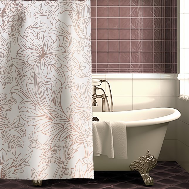 William Morris Chrysanthemum Pattern Shower Curtai Curtain (Creator Uploaded)