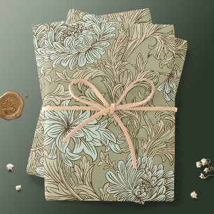 William Morris Chrysanthemum Pattern Wrapping Pape Wrapping Paper Sheet