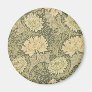 William Morris Chrysanthemum Sage Flower Magnet