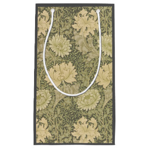 William Morris Chrysanthemum Sage Flower Small Gift Bag