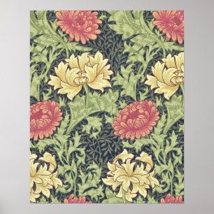 William Morris Chrysanthemum Vintage Floral Art Poster