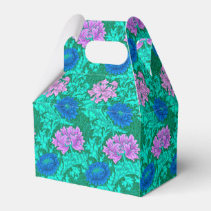William Morris Chrysanthemums, Aqua and Violet Favour Box
