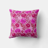 William Morris Chrysanthemums, Burgundy and Pink