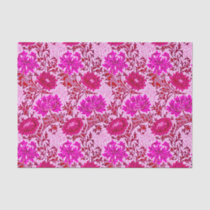 William Morris Chrysanthemums, Burgundy and Pink Tissue Paper