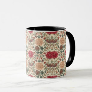 William Morris Chrysanthemums Floral Art Nouveau Mug