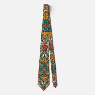 William Morris Chrysanthemums Floral Art Nouveau Tie