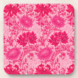 William Morris Chrysanthemums, Fuchsia Pink Coaster