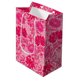 William Morris Chrysanthemums, Fuchsia Pink Medium Gift Bag