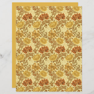 William Morris Chrysanthemums, Mustard Gold 
