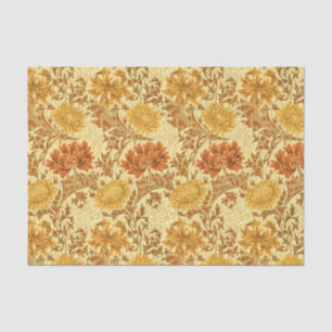William Morris Chrysanthemums, Mustard Gold Tissue Paper
