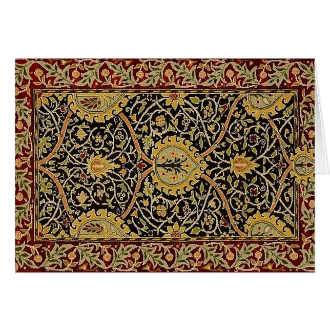 William Morris Classic Carpet Art Print Design (Front Horizontal)