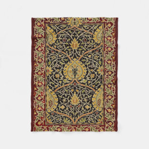 William Morris Classic Carpet Art Print Design Fleece Blanket