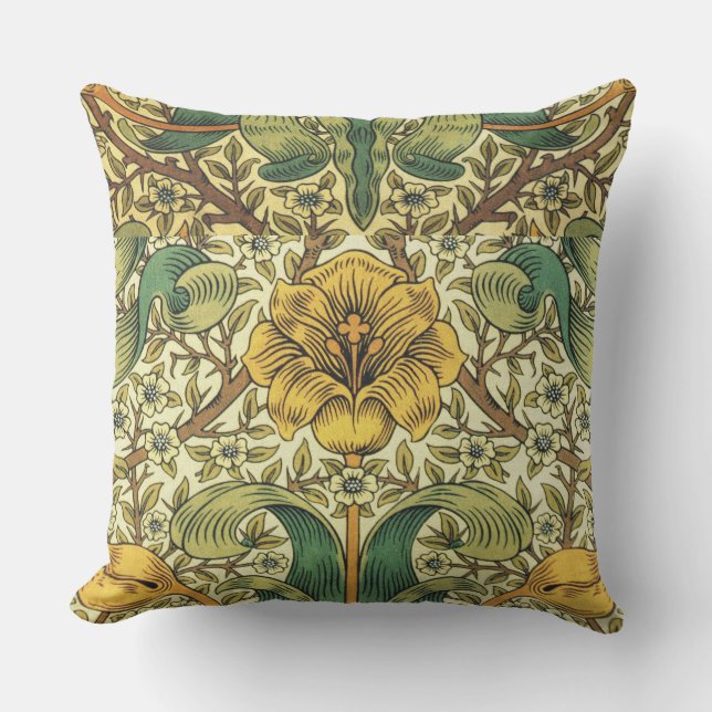 William Morris Classic Floral  Outdoor Pillow (Front)