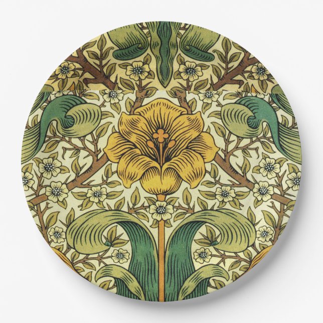 William Morris Classic Floral  Paper Plate (Front)
