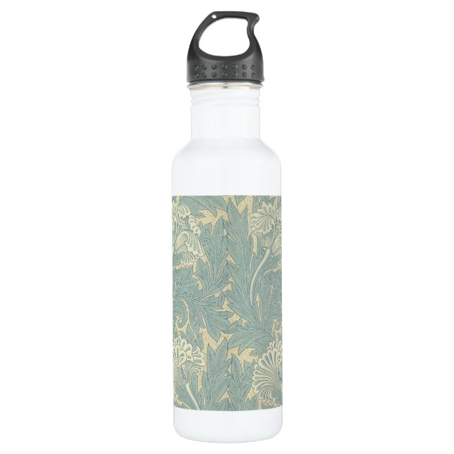 William Morris Classic Tulip Blue Floral 710 Ml Water Bottle (Front)