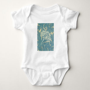 William Morris Classic Tulip Blue Floral Baby Bodysuit