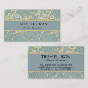 William Morris Classic Tulip Blue Floral Business Card