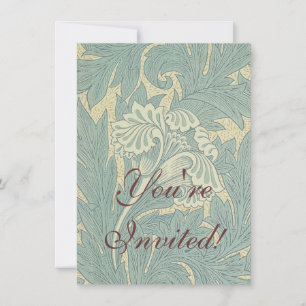 William Morris Classic Tulip Blue Floral Invitation
