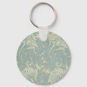 William Morris Classic Tulip Blue Floral Key Ring