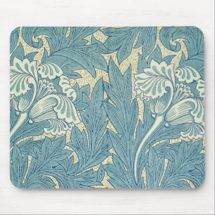 William Morris Classic Tulip Blue Floral Mouse Mat