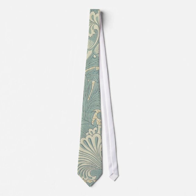 William Morris Classic Tulip Blue Floral Tie (Front)