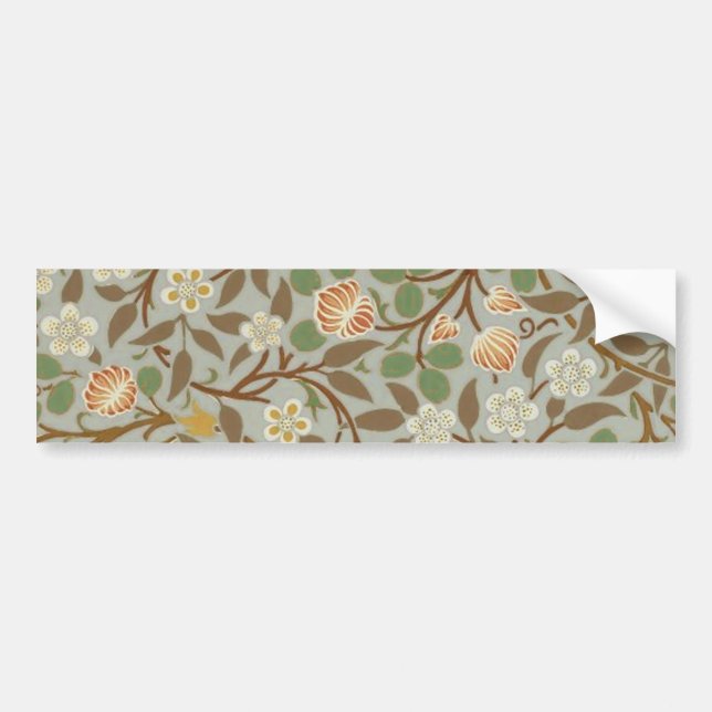 William Morris Clover Botanical Flower Bumper Sticker (Front)