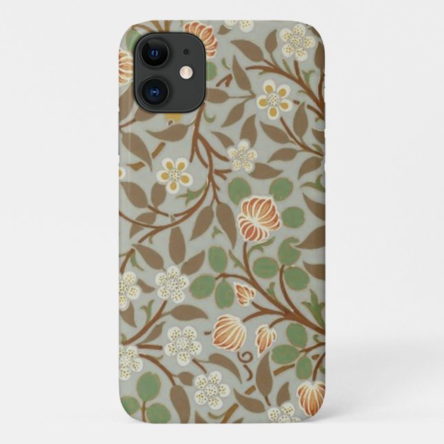 William Morris Clover Botanical Flower Case-Mate iPhone Case (Back)