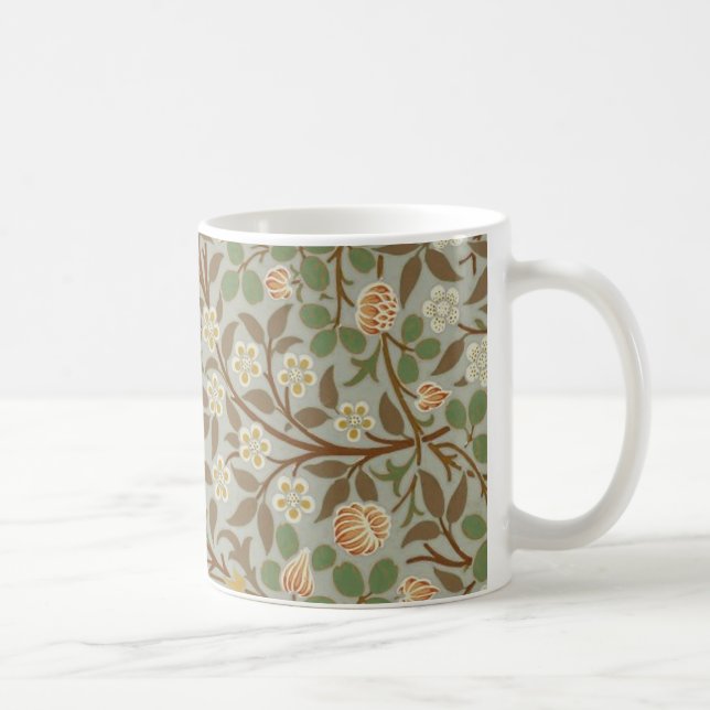 William Morris Clover Botanical Flower Coffee Mug (Right)