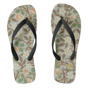 William Morris Clover Botanical Flower Flip Flops