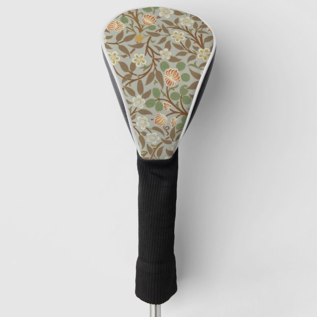 William Morris Clover Botanical Flower Golf Head Cover (Front)