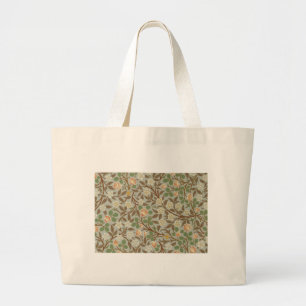William Morris Clover Botanical Flower Large Tote Bag