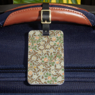 William Morris Clover Botanical Flower Luggage Tag