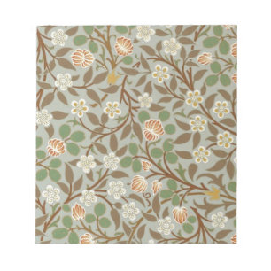William Morris Clover Flower Art Pattern Notepad