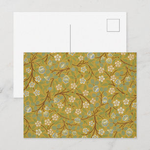 William Morris Clover Vintage Floral Art Postcard