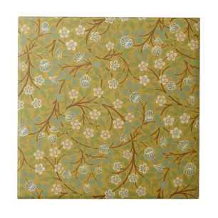 William Morris Clover Vintage Floral Art Tile