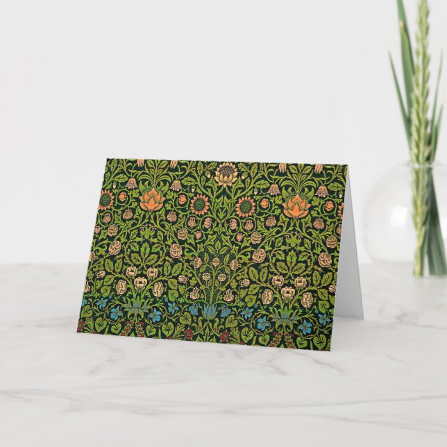 William Morris - Columbine, dark green, Case-Mate Thank You Card (Front)