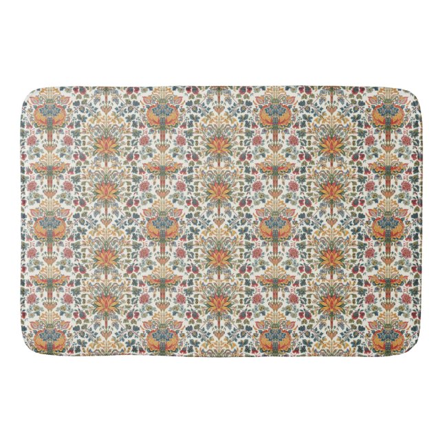 William Morris Compton Floral Art Nouveau Pattern Bath Mat (Front)