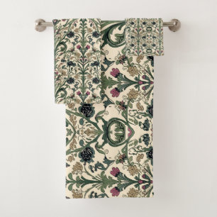 William Morris Compton Floral Art Nouveau Pattern Bath Towel Set
