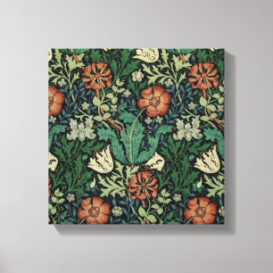 William Morris Compton Floral Art Nouveau Pattern Canvas Print