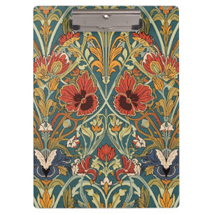 William Morris Compton Floral Art Nouveau Pattern Clipboard