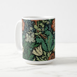 William Morris Compton Floral Art Nouveau Pattern Coffee Mug