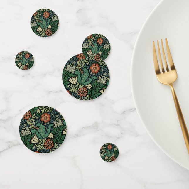 William Morris Compton Floral Art Nouveau Pattern Confetti (Group)