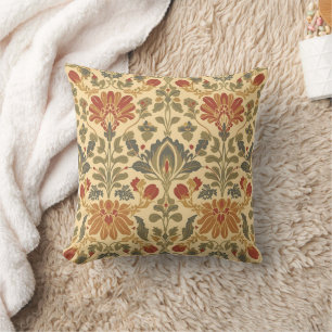William Morris Compton Floral Art Nouveau Pattern Cushion