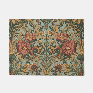 William Morris Compton Floral Art Nouveau Pattern Doormat