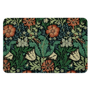 William Morris Compton Floral Art Nouveau Pattern Magnet